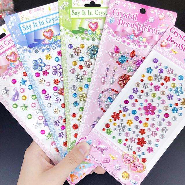 Kids Gem Crystal Acrylic Diamond Self Adhesive Stickers for Girl Creative  DIY Craft Decoration Scrapbook Sticker